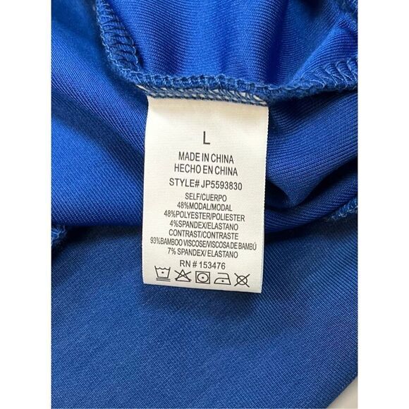 Revolve Simply Jules RelaxedFit Crewneck Sweatshirt Blue AthleticSoft Size Large - Picture 5 of 8